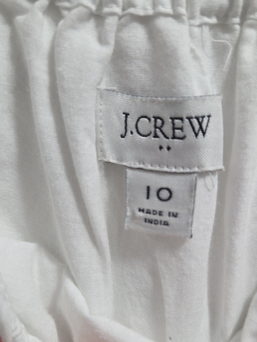 J. Crew White Cotton Dress w/Embroidered Floral Trim - Picture 4 of 7